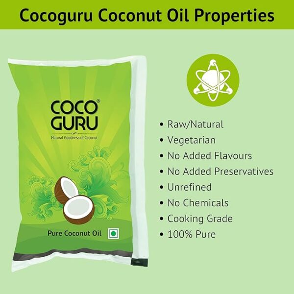 Cocoguru Pure Coconut Oil (1 Litre Jerry Can) - Image 3